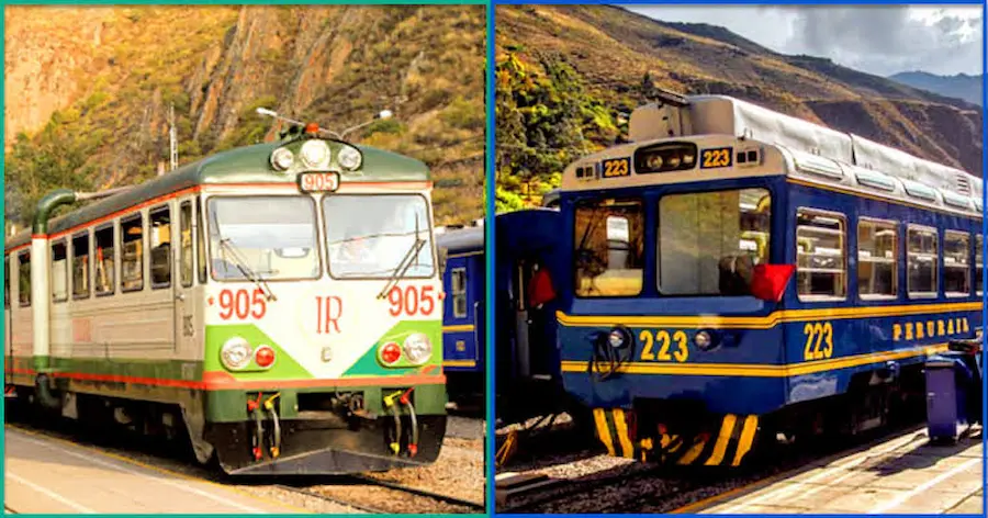 Types of Trains to Machu Picchu