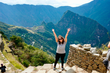 Arriving Machupicchu