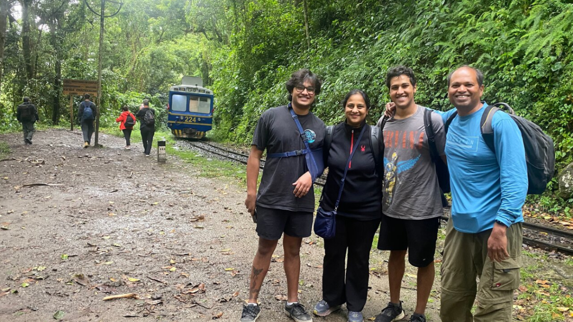Amit's family hiking their way to Machu Picchu. Amit's family hiking their way to Machu Picchu.