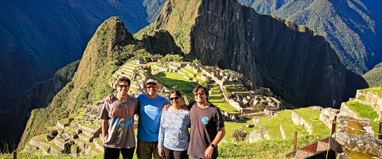 enjoying Machu Picchu by the postcard picture