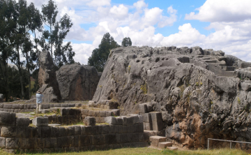 Ancient Inca rock formations and ceremonial terraces at Qenqo, an important archaeological site near Cusco, used for rituals and astronomy - Kenko Adventures