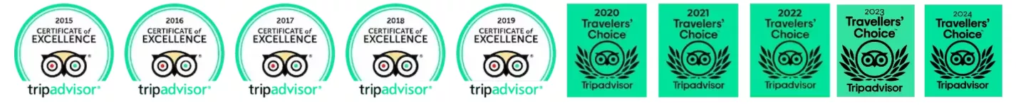Tripadvisor Awards 2015-2024