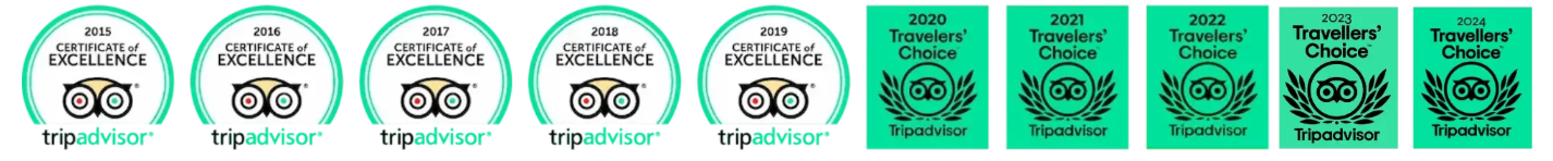 Tripadvisor Awards 2015-2024